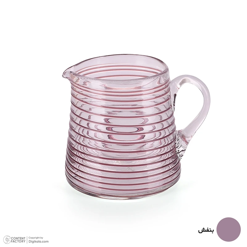پارچ شیشه ای بومی مدل آباژوری نوار منظم